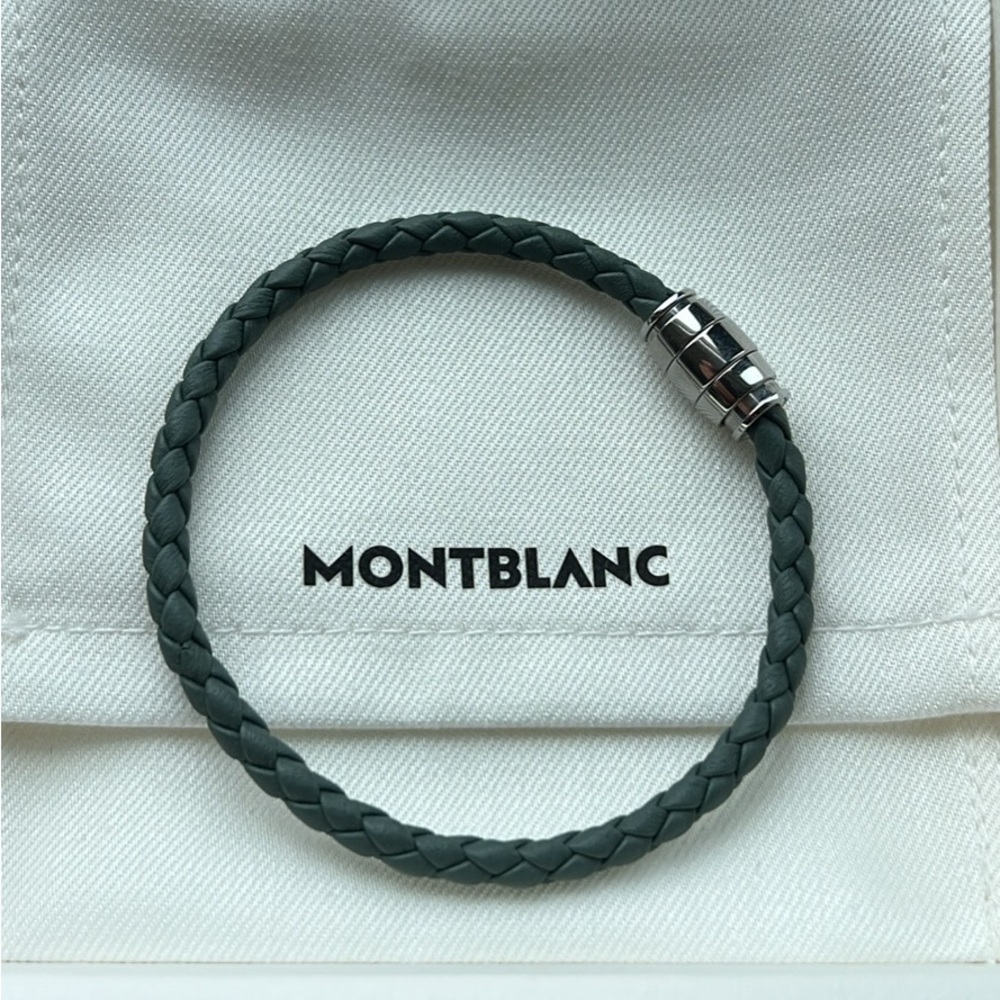 Montblanc Meisterstuck 3-Ring Woven Leather Bracelet